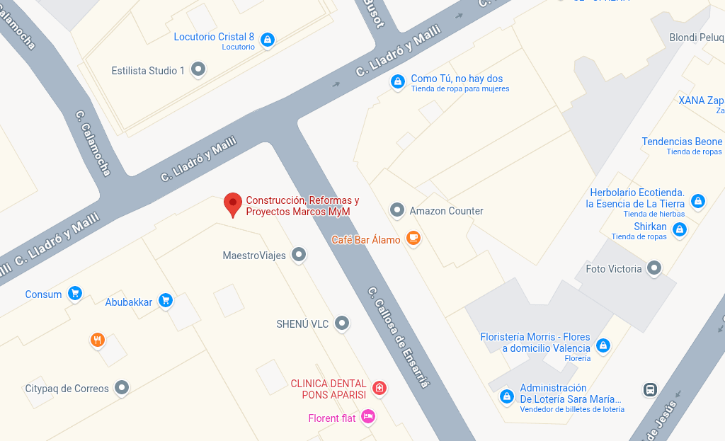 Ubicación de Construcción, Reformas y Proyectos Marcos MyM